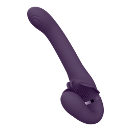 Vive by shots Satu - Pulse-Wave en Vibrerende Strapless Strapon - Paars (7423522538531)