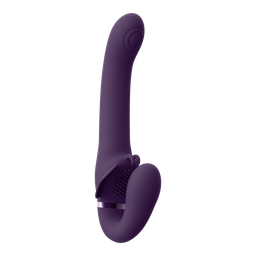 Vive by shots Satu - Pulse-Wave en Vibrerende Strapless Strapon - Paars (7423522538531)