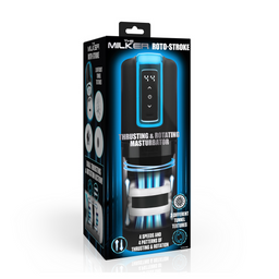 Xr brands Roto-Stroke - Duwende en Draaierende Masturbator - Zwart (848518056467)