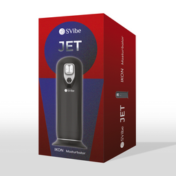 Snail vibe Ikon JET - Vibrerende Duwende Verwarmende Masturbator - Zwart (8720615765782)