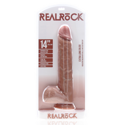 Realrock by shots Extra Large Straight met Ballen 14 / 35,5 cm - Tan (8714273505750)