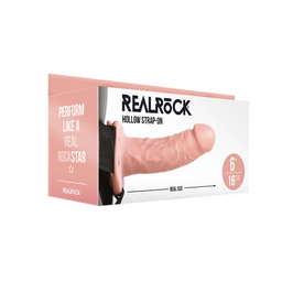 Realrock by shots Hollow Strap-On zonder Balls - 6 / 15,5 cm (8714273521149)