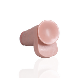 Realrock by shots Extra Dikke Rechte met Ballen 8 / 20,3 cm - Vlees (8714273505774)