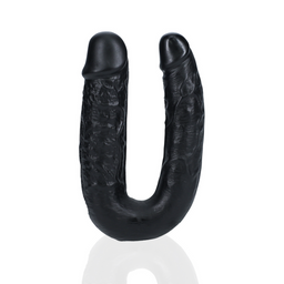 Realrock by shots U Vormige Dubbele Dildo 5 / 12,7 cm - Zwart (8714273505514)