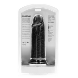Realrock by shots Extra Dikke Recht zonder Ballen 8 / 20,3 cm - Zwart (8714273505279)