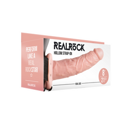 Realrock by shots Hollow Strap-On zonder Balls - 8 / 20,5 cm (8714273521217)