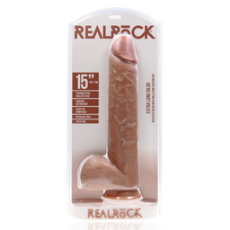 Realrock by shots Extra Large Straight met Ballen 15 / 38 cm - Tan (8714273505088)