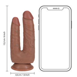 Realrock by shots Dubbele Probleem Dildo 5/6 - 12,7/15,2 cm - Tan (8714273505385)