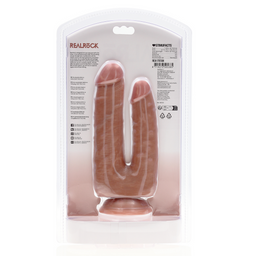 Realrock by shots Dubbele Probleem Dildo 5/6 - 12,7/15,2 cm - Tan (8714273505385)