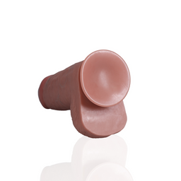 Realrock by shots Extra Dikke Recht met Ballen 10 / 25,4 cm - Vlees (8714273505255)