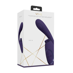 Vive by shots Gen - Triple Motor G-Spot Vibrator met Pulse Wave en Vibrerende Borstels - Paars (8714273054234)