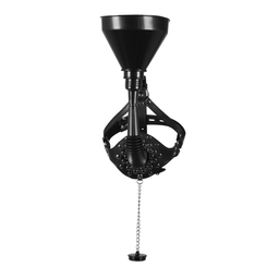 Ouch! by shots Open Mouth Gag Hoofdband met Trechter - Zwart (8714273051073)