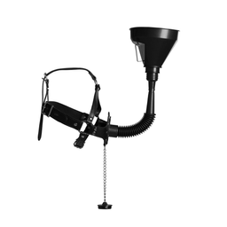 Ouch! by shots Open Mouth Gag Hoofdband met Trechter - Zwart (8714273051073)