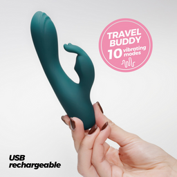 Crushious Lola - Mini Konijn Vibrator - Smaragd (7403254160866)