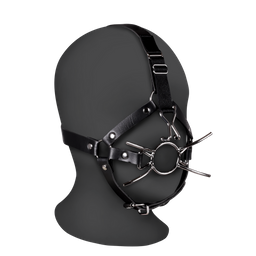 Ouch! by shots Hoofdharnas met Spider Gag en Neus Haken - Zwart (8714273051059)