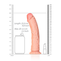 Realrock by shots Gebogen Realistische Dildo met Zuignap - 9 / 23 cm (7423522626689)