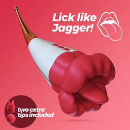Crushious Jagger - Lickende Dubbele Stimulator - Rood (7403254160941)