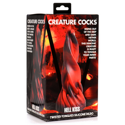 Xr brands Hell Kiss Twisted Tongues Silicone Dildo - Rood (848518051622)