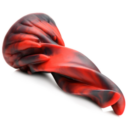 Xr brands Hell Kiss Twisted Tongues Silicone Dildo - Rood (848518051622)
