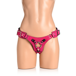 Xr brands Bodice Deluxe - Leren Korset Harnas - Paars (848518051349)