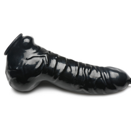 Xr brands Guzzler - Realistische Penis Sheath met Tube - Zwart (848518050427)