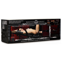 Xr brands MS Obedience Chair met Sex Machine - Zwart (848518051530)