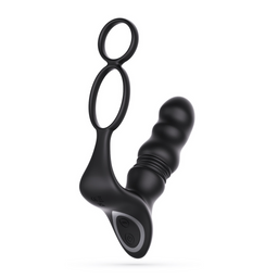 Crushious Crixus - Vibrerende Prostaatmassager met Balriem en Cockring - Zwart (7403254161009)