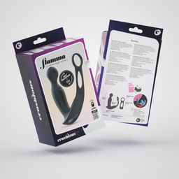 Crushious Flamma - Vibrerende Prostaatmassager met Balriem en Cockring - Zwart (7403254161023)