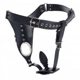 Xr brands Kruisigingsharnas voor Mannen + Siliconen Butt Plug (848518043610)
