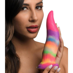 Xr brands Eenhoorn Tongue - Glow in the Dark - Silicone Dildo - Regenboog (848518049902)