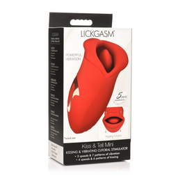 Xr brands Kiss and Tell - Silicone Kissing en Vibrerende Clitorisstimulator - Rood (848518052766)