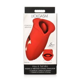 Xr brands Kiss and Tell - Silicone Kissing en Vibrerende Clitorisstimulator - Rood (848518052766)