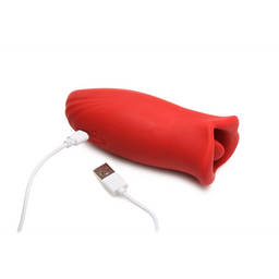 Xr brands Kiss and Tell - Silicone Kissing en Vibrerende Clitorisstimulator - Rood (848518052766)