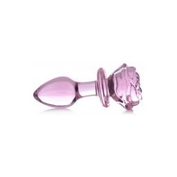 Xr brands Roze Roos - Glazen Butt Plug - Medium (848518042392)