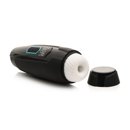 Xr brands De Milker Max - 14X Duwende en Vibrerende Masturbator - Zwart (848518053558)