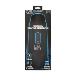 Xr brands De Milker Max - 14X Duwende en Vibrerende Masturbator - Zwart (848518053558)