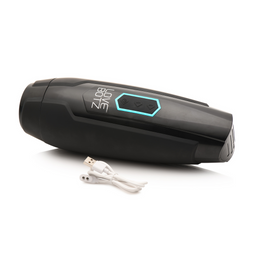 Xr brands De Milker Max - 14X Duwende en Vibrerende Masturbator - Zwart (848518053558)
