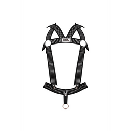 Male power Elastische Harnas met Studs - Eén Maat - Zwart (845830085991)