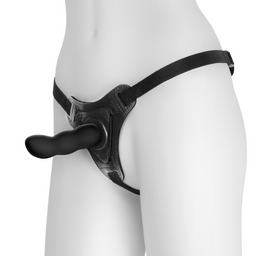 Crushious Snapper - Strap-on Harnas met Dildo - Zwart (7403254157880)