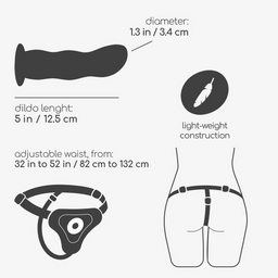 Crushious Snapper - Strap-on Harnas met Dildo - Zwart (7403254157880)