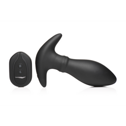 Xr brands Rim Slide - Sliding Ring Silicone Butt Plug - Zwart (848518051653)