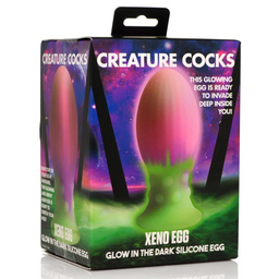 Xr brands Xeno Egg - Glow in the Dark - Silicone Ei - Roze (848518049063)