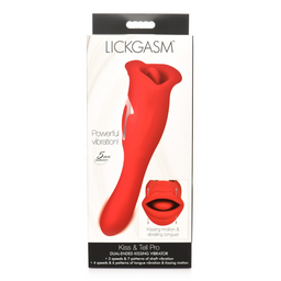 Xr brands Kiss and Tell Pro - Dual-Ended Kissing Vibrator - Rood (848518052759)