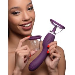 Xr brands Lickgasm - 8x Licking en Sucking Vibrator - Paars (848518044938)