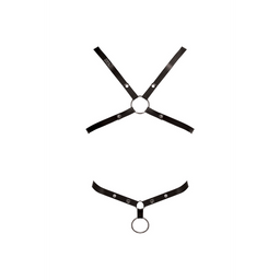 Male power Rip Off Harness Set - One Size - Zwart (845830070379)