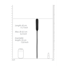 Ouch! by shots Silicone Vibrerende Bullet Plug Extra Lang (8714273525147)