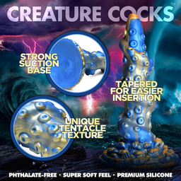 Xr brands Kraken Silicone Dildo - Blauw (848518050410)