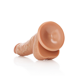 Realrock by shots Gebogen Realistische Dildo met Ballen en Zuignap - 7 / 18 cm (7423522627693)
