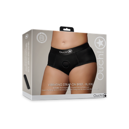 Ouch! by shots Vibrerende Strap-on Boxershort - XL/XXL - Zwart (8714273938497)