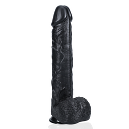 Realrock by shots Extra Large Straight met Ballen 15 / 38 cm - Zwart (8714273505064)